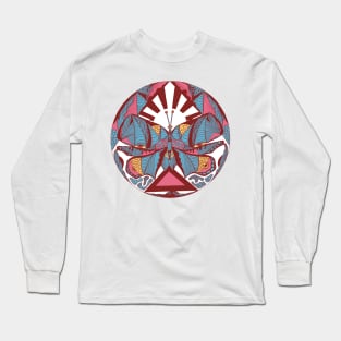 Pastel Tones Sunrise Abstract Butterfly Long Sleeve T-Shirt